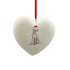 Weimaraner in Santa Hat Christmas Heart Bauble